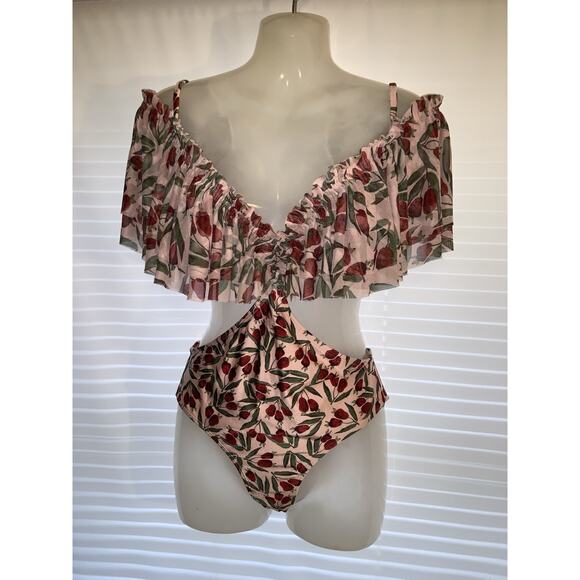 Agua de Coco Pink Berry One Piece bikini Size Medium - Picture 1 of 6